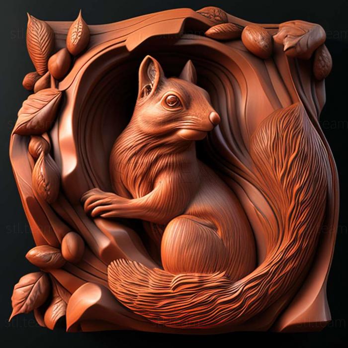 3D model squirrel (STL)